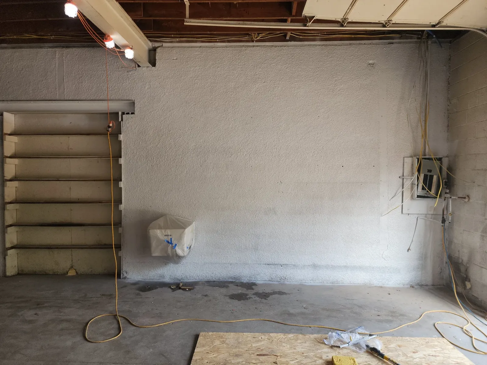 Electrical work during the hockey performance center build-out