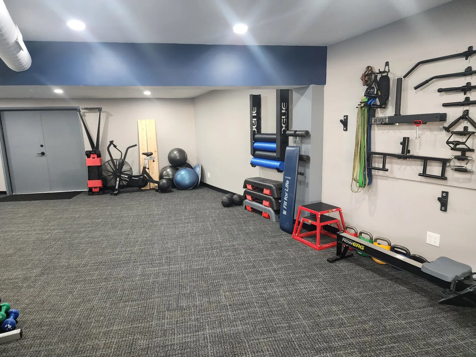 Finished commercial gym training area