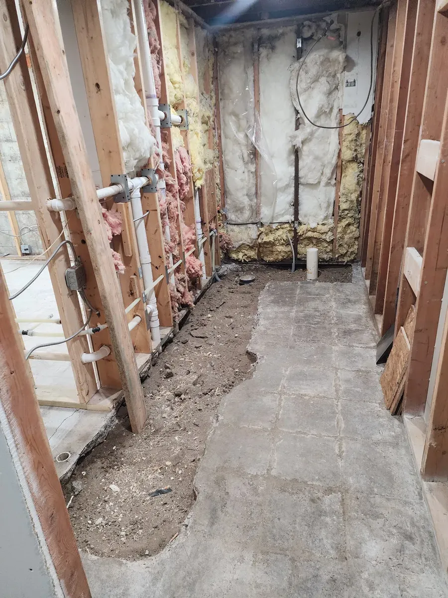Bathroom wall framing